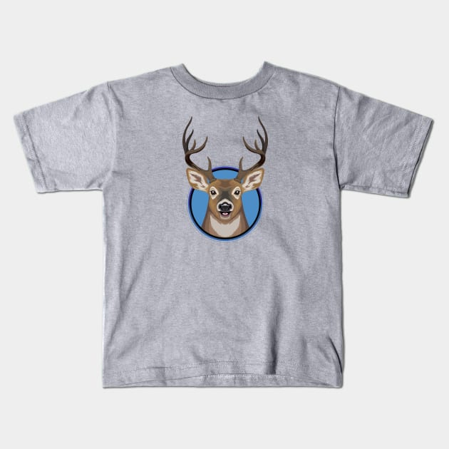 Deer Circle Kids T-Shirt by Peppermint Narwhal